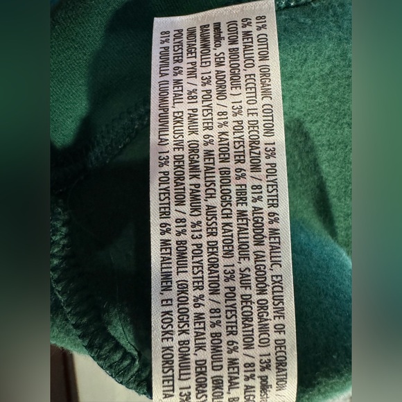 NEW Disney Mickey & Minnie Christmas Sweatshirt Green with Silver Women’s XL - Picture 7 of 7